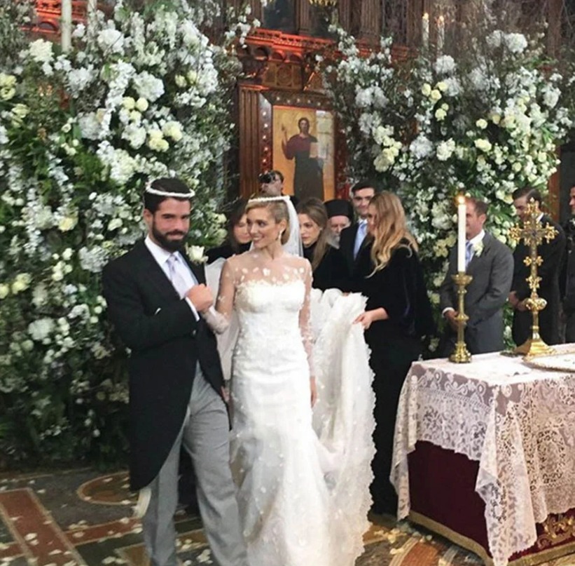 Με τον Φίλιππο Λαιμό στον γάμο τους