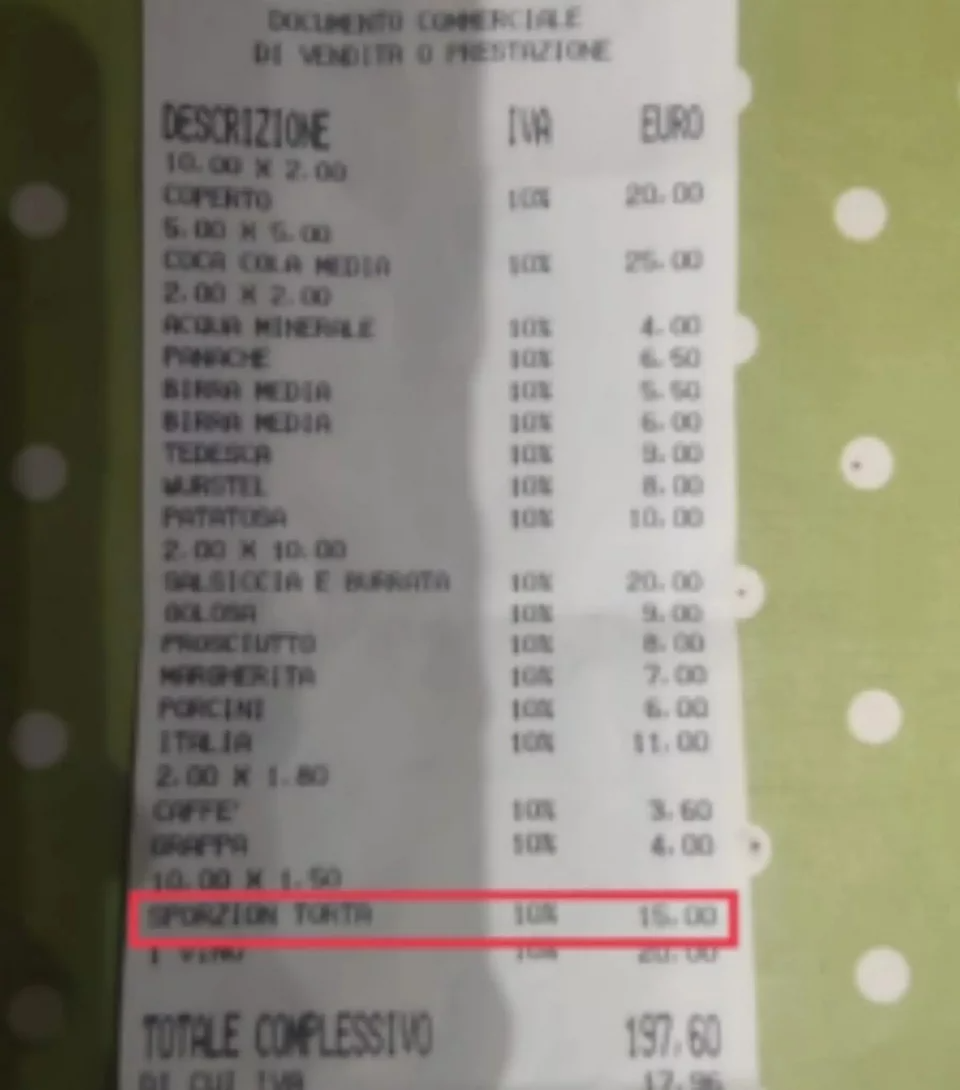 Πιτσαρία χρέωσε για το κόψιμο τούρτας 