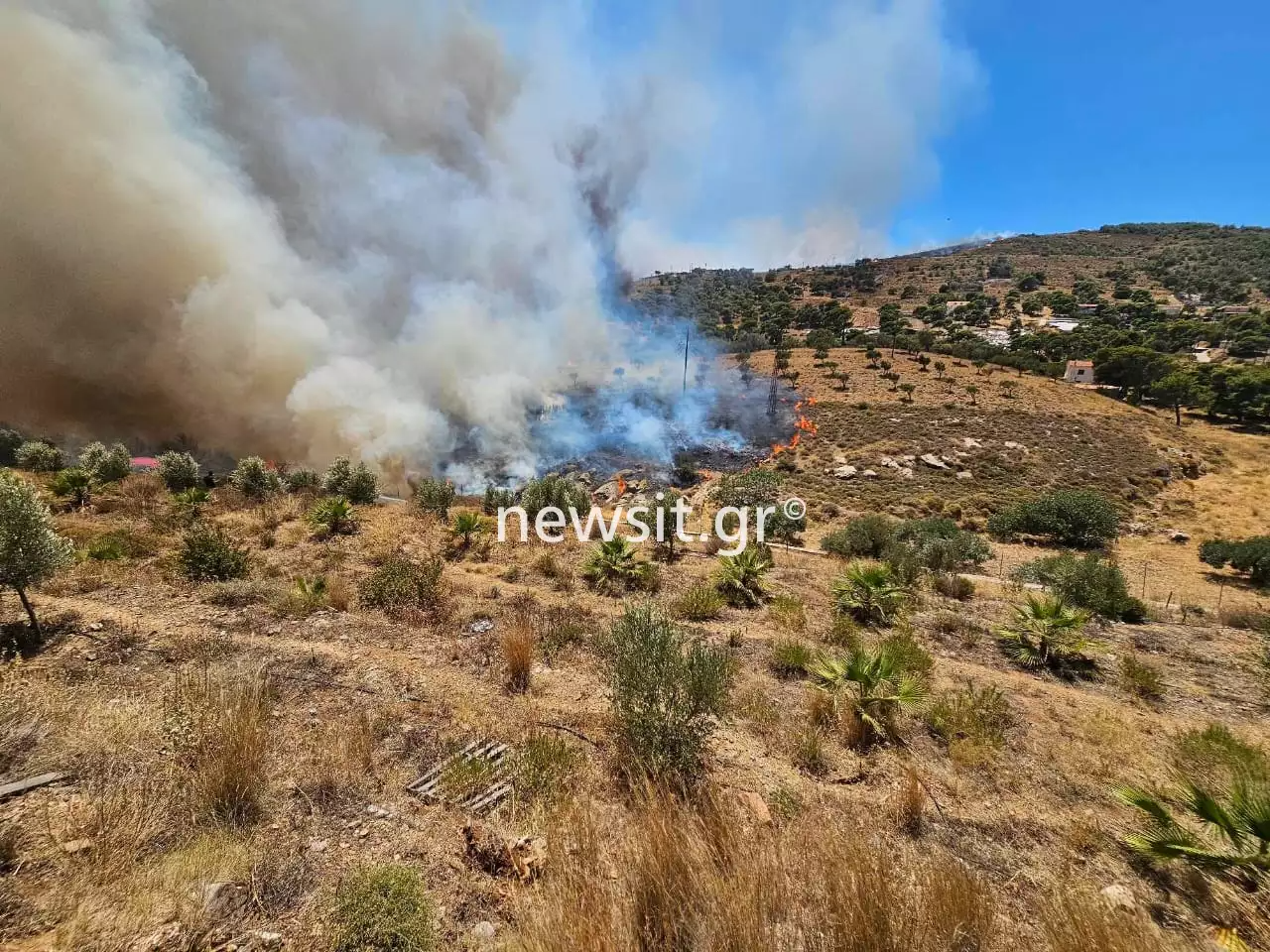 Φωτιά στην Κερατέα 