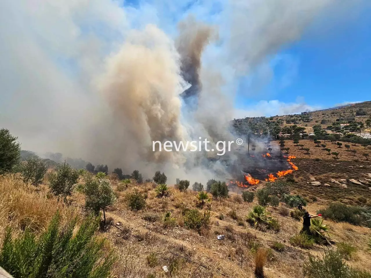 Φωτιά στην Κερατέα 
