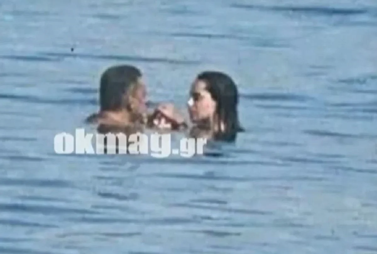 Τρυφερές στιγμές Γιώργου Λιάγκα και Μαρίας Αντωνά 