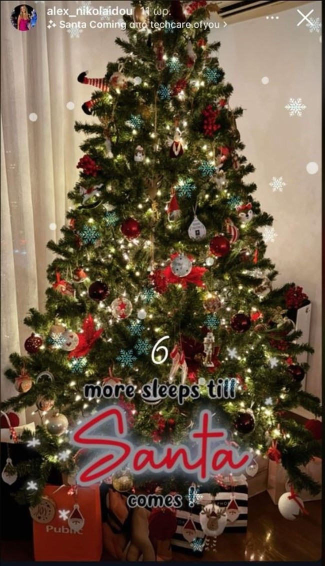 Ντέμης Νικολαΐδης και Αλεξάνδρα Νικολαΐδου στόλισαν το χριστουγεννιάτικο δέντρο 