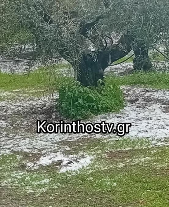 Χαλαζόπτωση σε Ελασσόνα και Κορινθία 