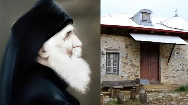 to-agiasmeno-keli-toy-agioy-paisioy-ston-timio-stayro-amp-8211-spanies-fotografies-394481